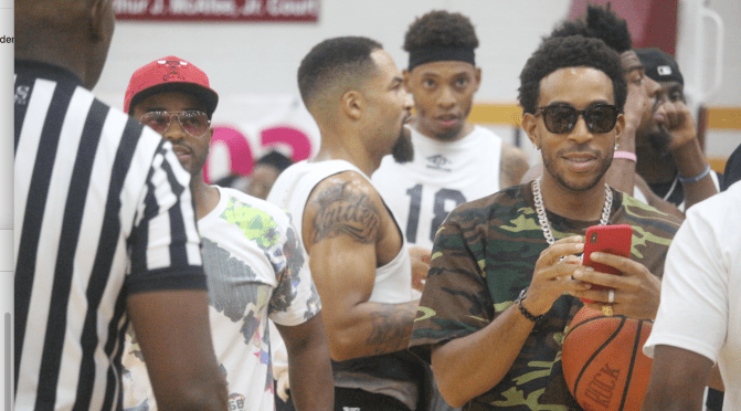 Jamie Foxx stunts at Luda Day weekend annual celebrity basketball game