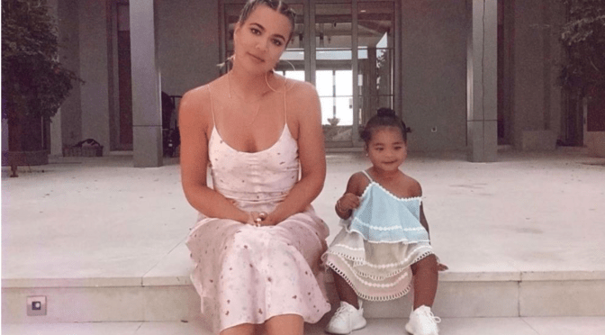 Khloe Kardashian and her mini me “True” creating daily memories