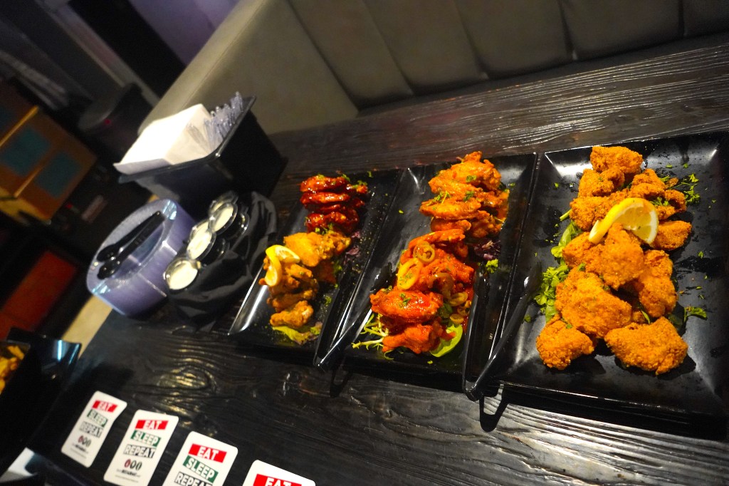 Wings are available on the $5 Happy Hour Menu